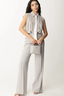 Elisabetta Franchi Camicia Smanicata con CravattaPERLA