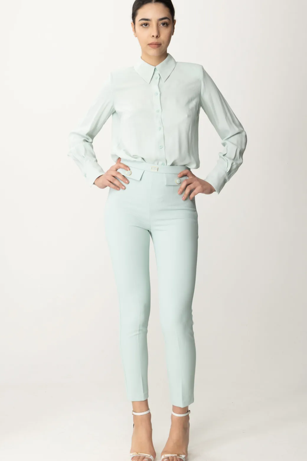 Elisabetta Franchi Camicia FluidaACQUA