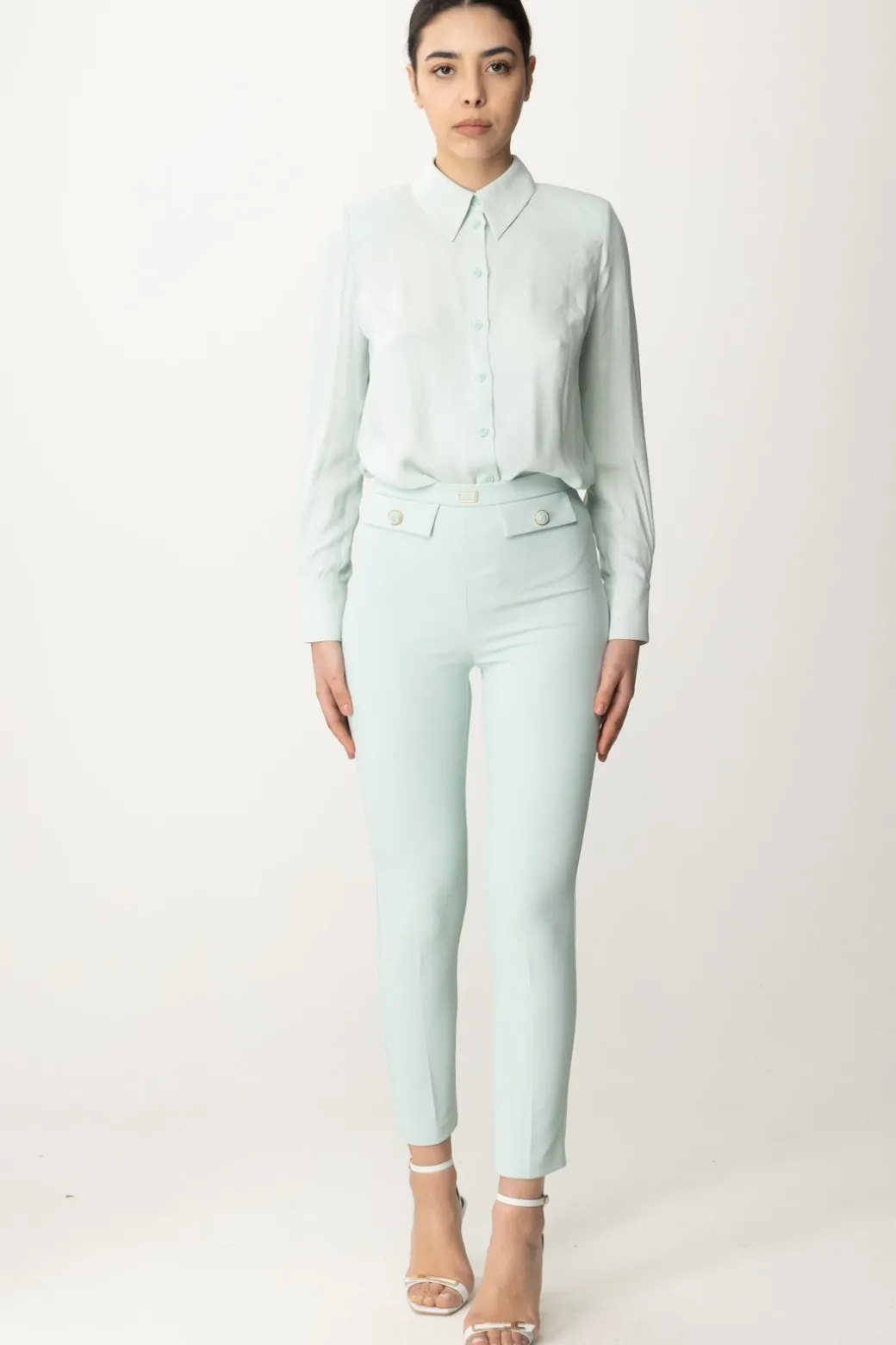 Elisabetta Franchi Camicia FluidaACQUA