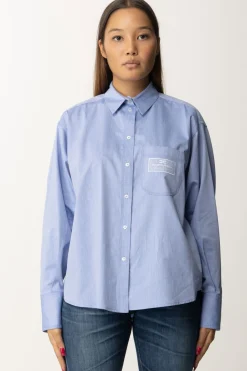 Elisabetta Franchi Camicia Over con Etichetta LogoOXFORD