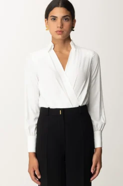 Elisabetta Franchi Camicia a Body con LetteringAVORIO