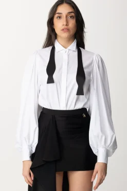 Elisabetta Franchi Camicia a Body In CotoneBIANCO