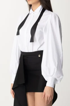 Elisabetta Franchi Camicia a Body In CotoneBIANCO