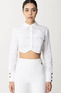 Elisabetta Franchi Camicia CroppedBIANCO