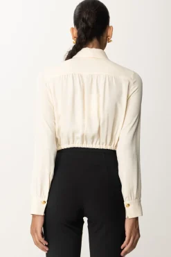 Elisabetta Franchi Camicia Crop Georgette con FoulardBURRO