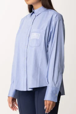 Elisabetta Franchi Camicia In Popeline con Etichetta LogoOXFORD