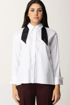 Elisabetta Franchi Camicia con CravattiniBIANCO