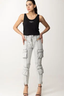 Elisabetta Franchi Canotta con Logo LetteringNERO