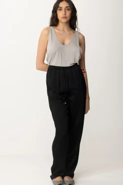 Elisabetta Franchi Canotta In Jersey con Logo Sul RetroPERLA