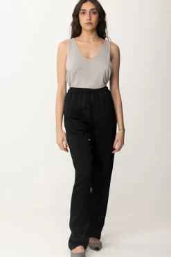 Elisabetta Franchi Canotta In Jersey con Logo Sul RetroPERLA