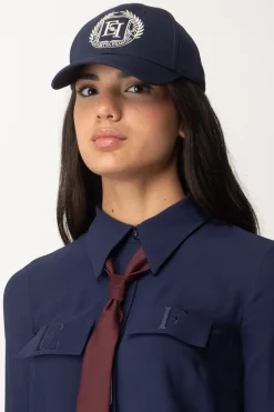 Elisabetta Franchi Cappello Da Baseball con LogoNAVY
