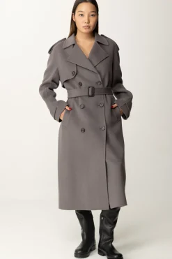 Elisabetta Franchi Cappotto a Trench In LanaSTEEL