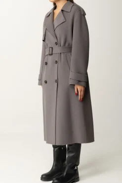 Elisabetta Franchi Cappotto a Trench In LanaSTEEL