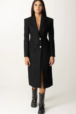 Elisabetta Franchi Cappotto Smoking LungoNERO