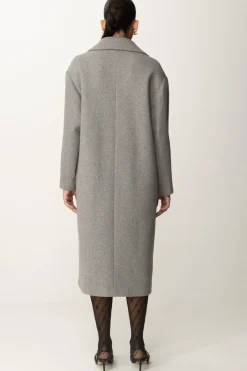 Elisabetta Franchi Cappotto Over Doppiopetto LungoPERLA