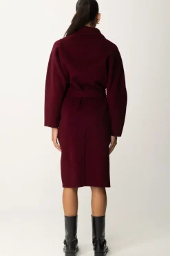 Elisabetta Franchi Cappotto Vestaglia In LanaROUGE NOIR