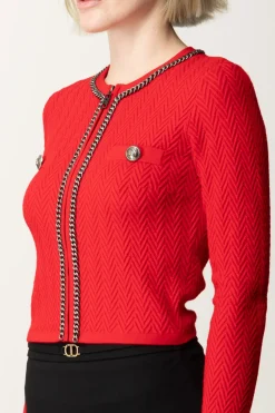 Elisabetta Franchi Cardigan con Punto RescaRED PASSION