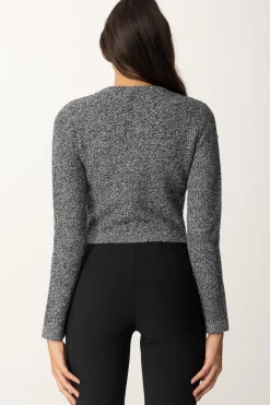 Elisabetta Franchi Cardigan In Lana Bouclé con RicamoSALEPEPE