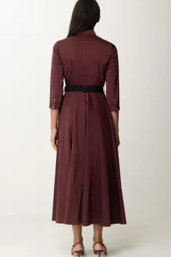 Elisabetta Franchi Chemisier In Nylon con CinturaROUGE NOIR