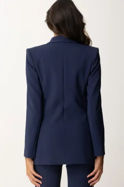 Elisabetta Franchi Completo Giacca e Pantalone con LogoNAVY