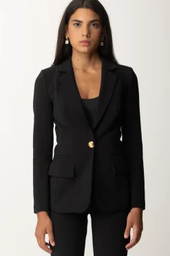 Elisabetta Franchi Completo In Crepe Giacca e PantaloneNERO