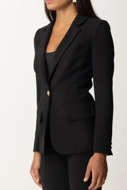 Elisabetta Franchi Completo In Crepe Giacca e PantaloneNERO