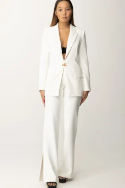 Elisabetta Franchi Completo Giacca e Pantalone con LogoAVORIO
