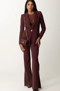 Elisabetta Franchi Completo Giacca e Pantalone con LogoROUGE NOIR