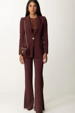 Elisabetta Franchi Completo Giacca e Pantalone con LogoROUGE NOIR