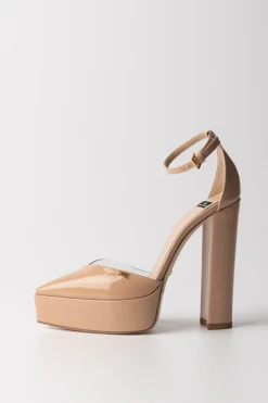 Elisabetta Franchi Décolleté con Plateau e Dettagli In PvcSKIN