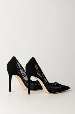 Elisabetta Franchi Décolleté Scamosciate In TulleNERO