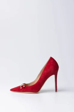 Elisabetta Franchi Decolletes In Camoscio con LogoRED VELVET