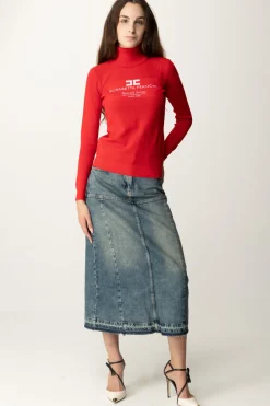 Elisabetta Franchi Dolcevita con IntarsioRED PASSION/POWDER PINK