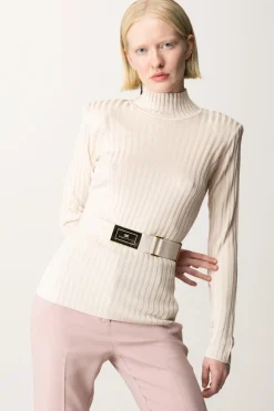 Elisabetta Franchi Dolcevita In Viscosa con CinturaLATTICE