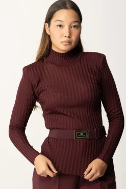 Elisabetta Franchi Dolcevita In Viscosa con CinturaROUGE NOIR