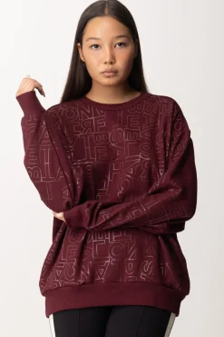 Elisabetta Franchi Felpa In Cotone LetteringROUGE NOIR