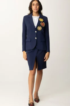 Elisabetta Franchi Giacca con PatchNAVY
