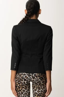 Elisabetta Franchi Giacca In Fresco Lana con Maniche a 3/4NERO