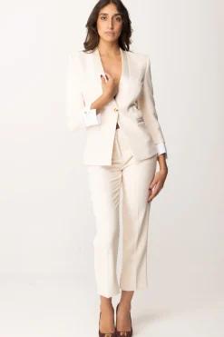 Elisabetta Franchi Giacca con Dettagli In Raso e Polsini In CotoneBURRO