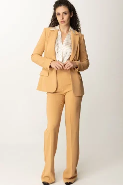 Elisabetta Franchi Giacca Monopetto In Crepe StretchBRONZE