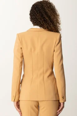 Elisabetta Franchi Giacca Monopetto In Crepe StretchBRONZE