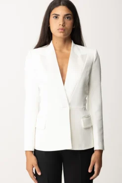 Elisabetta Franchi Giacca con Revers a Lancia In RasoAVORIO