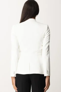 Elisabetta Franchi Giacca con Revers a Lancia In RasoAVORIO