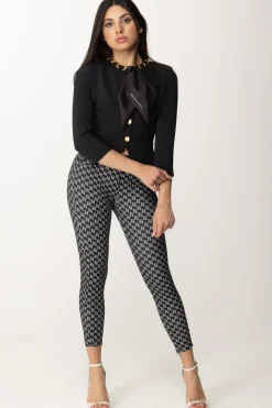 Elisabetta Franchi Giacca con Accessorio In CatenaNERO