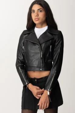 Elisabetta Franchi Giacca Biker In Vera PelleNERO