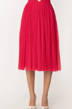 Elisabetta Franchi Gonna Midi In TulleFUXIA