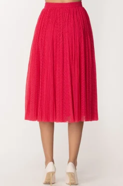 Elisabetta Franchi Gonna Midi In TulleFUXIA