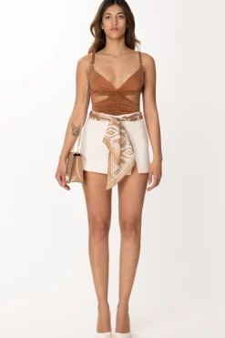 Elisabetta Franchi Gonna Pantaloncino con FoulardBURRO