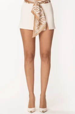 Elisabetta Franchi Gonna Pantaloncino con FoulardBURRO