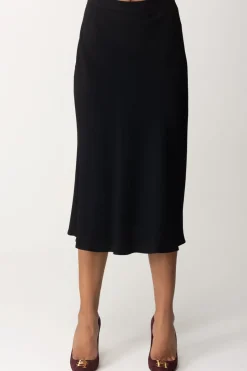 Elisabetta Franchi Gonna In Satin con Bande ColorateNERO/ROUGE NOIR/BURRO